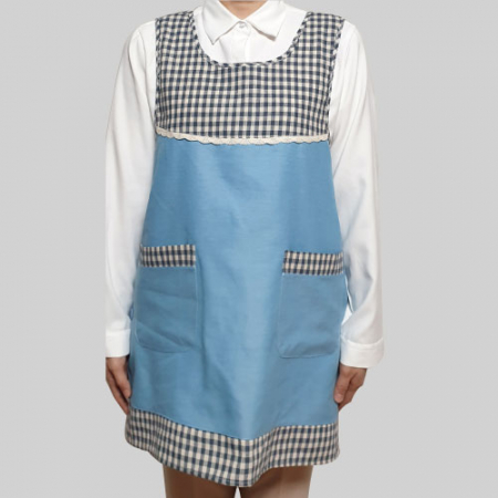블루 원피스 앞치마 #2
