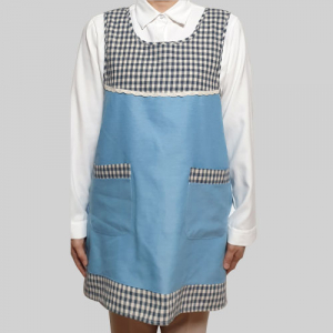 블루 원피스 앞치마