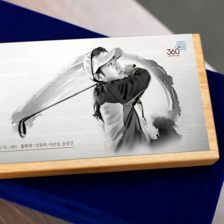 인물화 골프패 기념패 싱글이글 홀인원 상패 #5