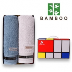 뱀부 멜란지 세면 타올 2P세트