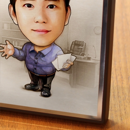 캐리커쳐 감사패 재직기념패 인물화 감사패 #4