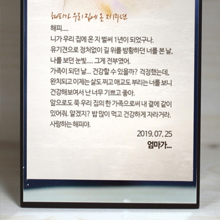 동물 기념패 상패 위패 감사패 동물 반려견기념품 #5