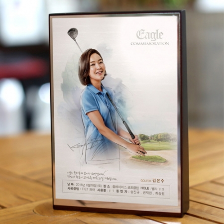 인물화 골프패 싱글이글홀인원 기념패 상패 감사패 #2