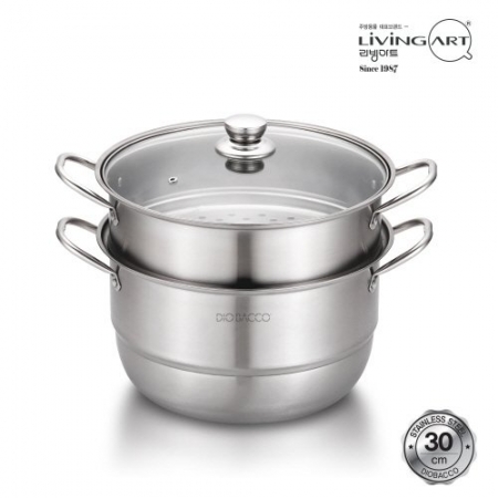리빙아트 LUX 스텐 2단 찜솥 26cm #2