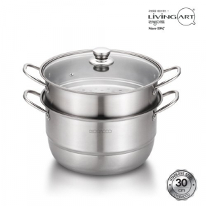 리빙아트 LUX 스텐 2단 찜솥 26cm