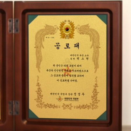 골드 인물화감사패 표창패 재직퇴직패 기념패 #4