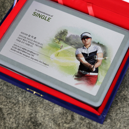 인물화 골프패 트로피 싱글 이글 홀인원언더파 상패 #3