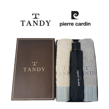 탠디 바코드 세면타올 + 피에르가르뎅 피에르 무지 3단 수동우산 23번 세트 - 베이직 #2