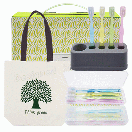 선물세트 그린 에코백 크리스탈캡8p 13호 / 칫솔 치약 / 여행용세트 #2