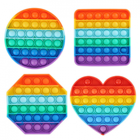 푸쉬팝 버블 레인보우 / 원형 사각 팔각 하트 / 대량 구매 가능 #3