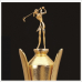 작은이미지: 조각가 작품 콜렉션 2 - 골드 금속크리스탈 골프트로피 #3