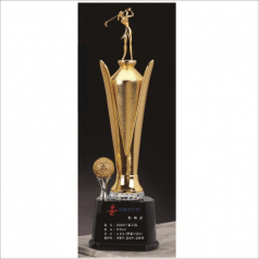 조각가 작품 콜렉션 2 - 골드 금속크리스탈 골프트로피