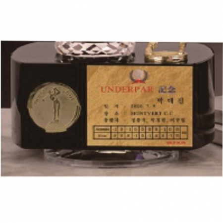 조각가 작품 콜렉션 1 - 골드 금속크리스탈 골프트로피 #3