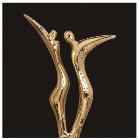 조각가 작품 콜렉션 4 - 골드 금속크리스탈 골프트로피 #3