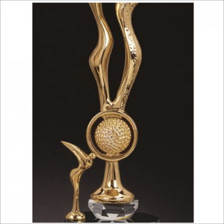 조각가 작품 콜렉션 4 - 골드 금속크리스탈 골프트로피 #4