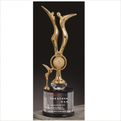 조각가 작품 콜렉션 4 - 골드 금속크리스탈 골프트로피