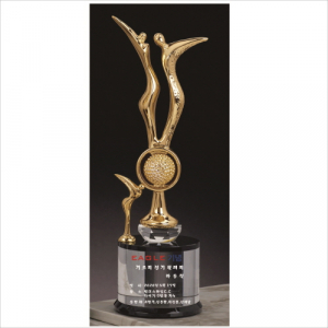 조각가 작품 콜렉션 4 - 골드 금속크리스탈 골프트로피