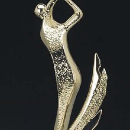 조각가 작품 콜렉션 6 - 골드 금속크리스탈 골프트로피 #4