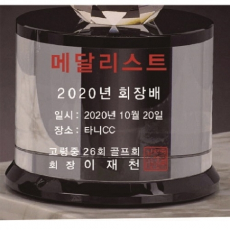 조각가 작품 콜렉션 6 - 골드 금속크리스탈 골프트로피 #2