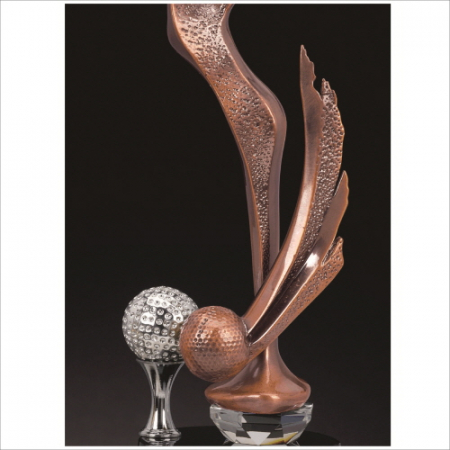 조각가 작품 콜렉션 8 - 브론즈 금속크리스탈 골프트로피 #4