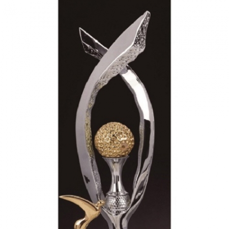 조각가 작품 콜렉션 18 - 실버 금속크리스탈 골프트로피 #4