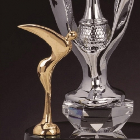 조각가 작품 콜렉션 18 - 실버 금속크리스탈 골프트로피 #5