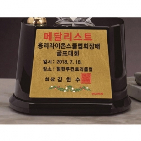 조각가 작품 콜렉션 18 - 실버 금속크리스탈 골프트로피 #6