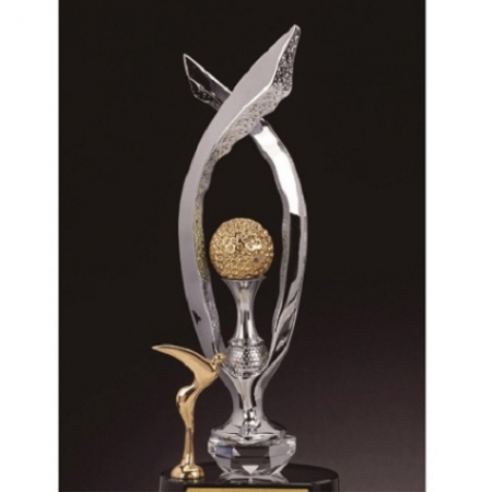조각가 작품 콜렉션 18 - 실버 금속크리스탈 골프트로피 #3