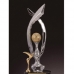 작은이미지: 조각가 작품 콜렉션 18 - 실버 금속크리스탈 골프트로피 #3