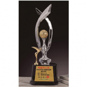 조각가 작품 콜렉션 18 - 실버 금속크리스탈 골프트로피