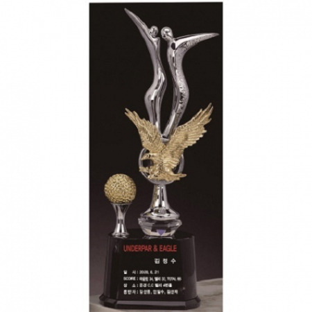 조각가 작품 콜렉션 17 - 실버 금속크리스탈 골프트로피 #2