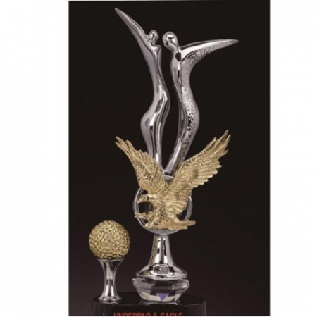 조각가 작품 콜렉션 17 - 실버 금속크리스탈 골프트로피 #3