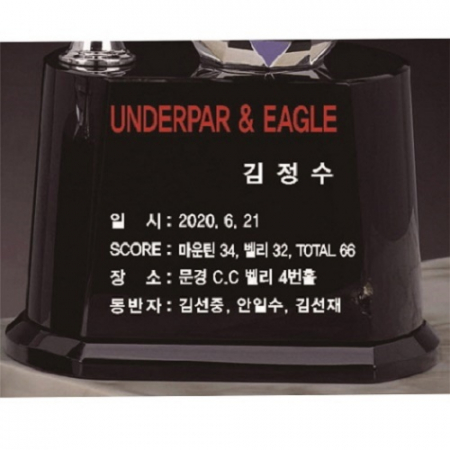 조각가 작품 콜렉션 17 - 실버 금속크리스탈 골프트로피 #7