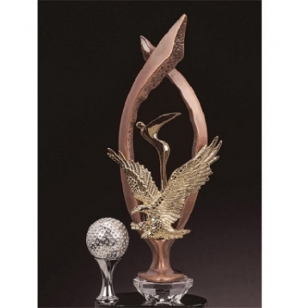 조각가 작품 콜렉션 11 - 브론즈 금속크리스탈 골프트로피 #3