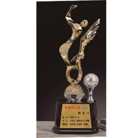 조각가 작품 콜렉션 5 - 골드 금속크리스탈 골프트로피 #2