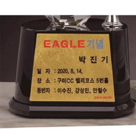 조각가 작품 콜렉션 5 - 골드 금속크리스탈 골프트로피 #3