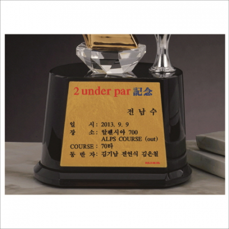 조각가 작품 콜렉션 3 - 골드 금속크리스탈 골프트로피 #5