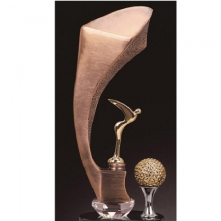 조각가 작품 콜렉션 9 - 브론즈 금속크리스탈 골프트로피 #6