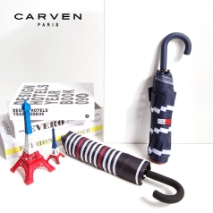 까르벵 3단 곡자 매직수동 우산 스트라이프