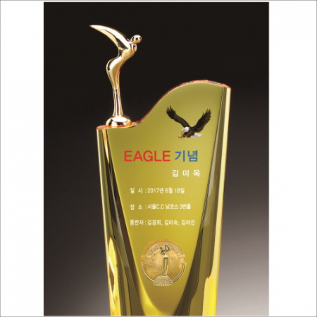 투톤 스몰골프모션 크리스탈 트로피 #3