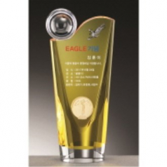 투톤 크리스탈 골프트로피 10