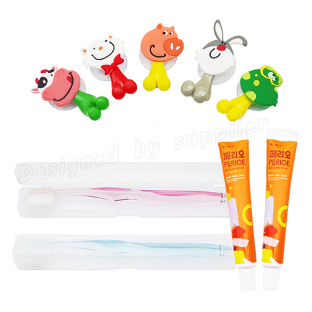 미니 선물세트 대박 큐빅크리스탈캡 5호 / 칫솔 치약 / 칫솔걸이 세트 #5