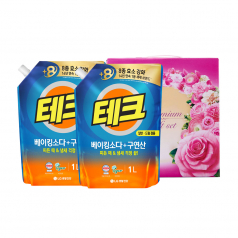 테크 액체 세탁세제 1L 2종 세트