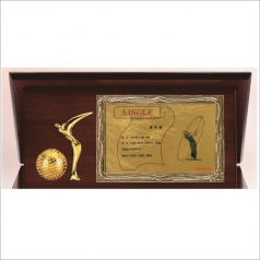 싱글 골프 가리비 크리스탈 상패