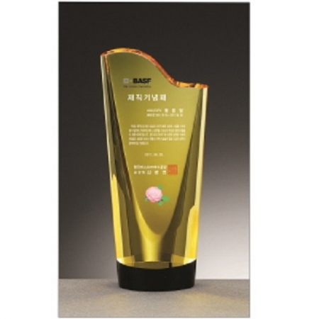 투톤 옐로우크리스탈 상패 #2