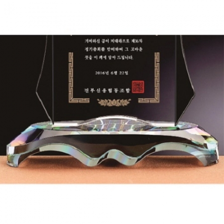 화이트 블랙 투톤 크리스탈 상패 #4