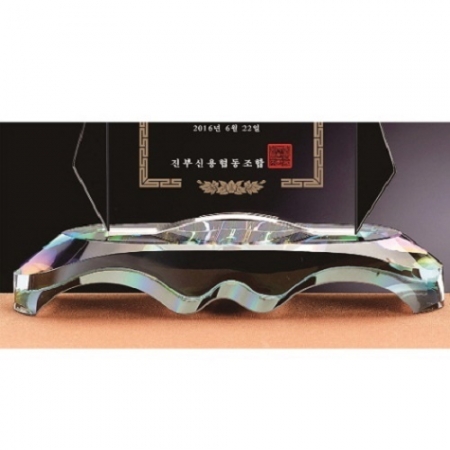 화이트 블랙 투톤 크리스탈 상패 #5