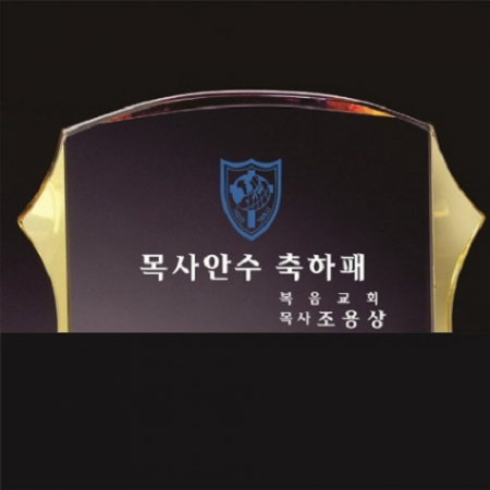 화이트 옐로우 투톤 통 크리스탈 상패 #3