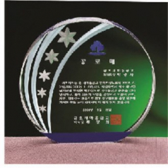 별무늬 화이트 크리스탈 상패