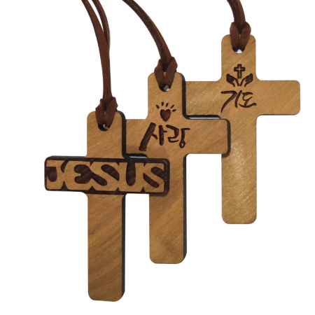 나무 십자가 목걸이 #2